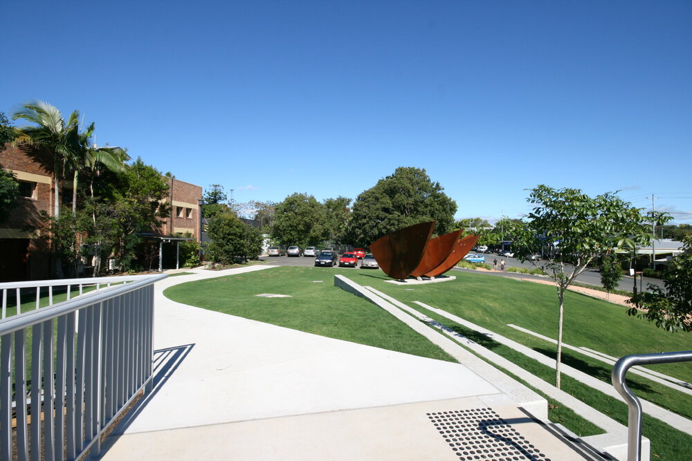 'Bunya' sculpture, Cooroy Library, 9 Maple Street, Cooroy, 27 May 2010
