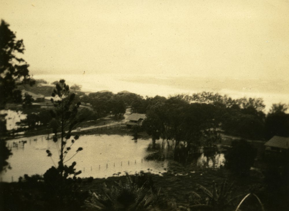 Flooding after cyclone, Noosa Heads, 1930s