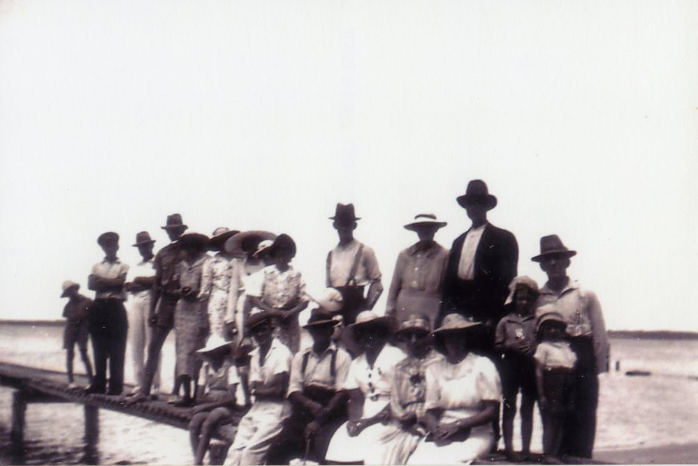 Group on a jetty