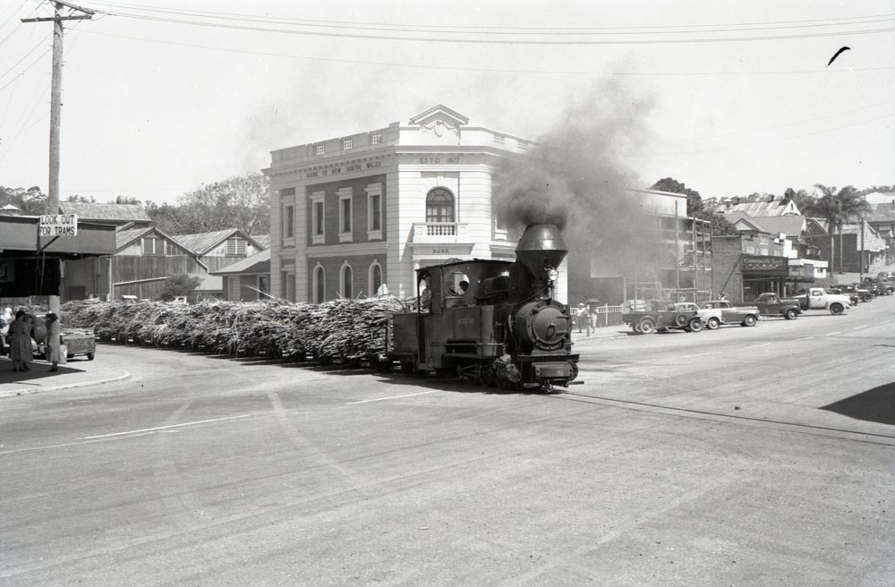 Cane train, Currie Street, Nambour