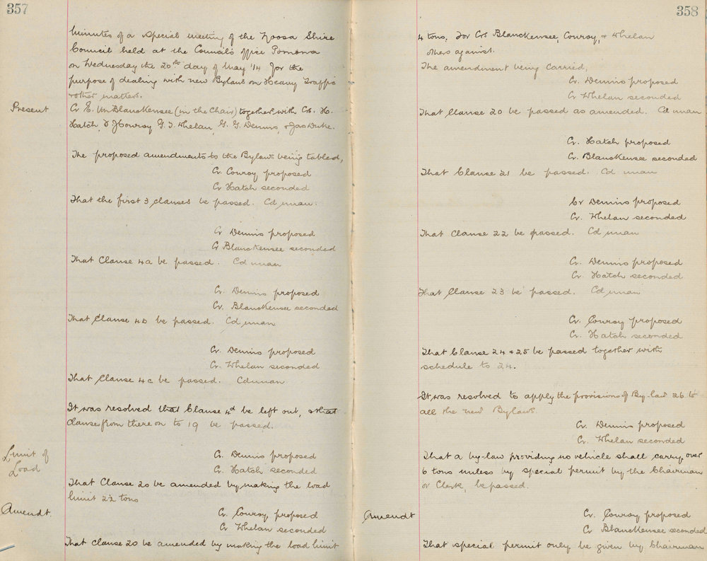 Noosa Shire Council Meeting Minutes 1914_05_20 Special Meeting