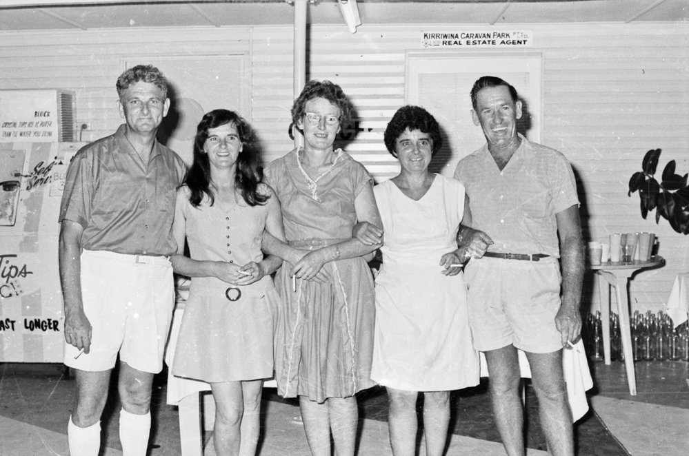 New Year's Eve party, Kirriwina Motel and Caravan Park, Gympie Terrace, Noosaville, 31 December 1969