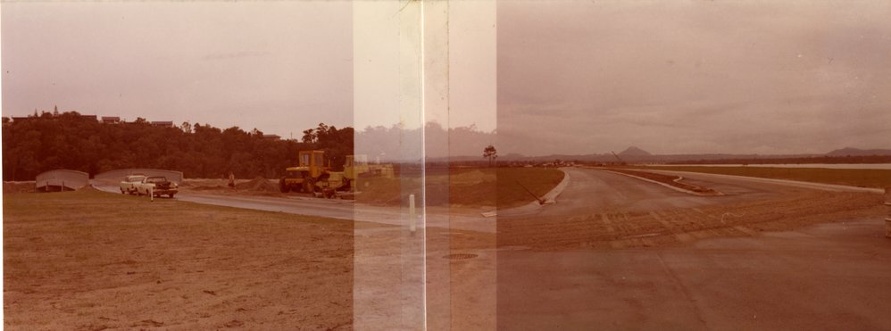 Noosa Sound, Hays Island, during construction, Noosa Heads, ca 1972 - 1973