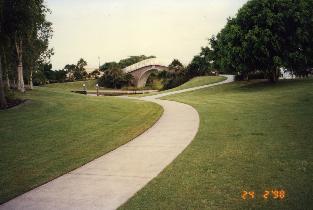 Walk bridge, Seahorse Park, Noosa Waters, Noosaville,  24 February 1998
