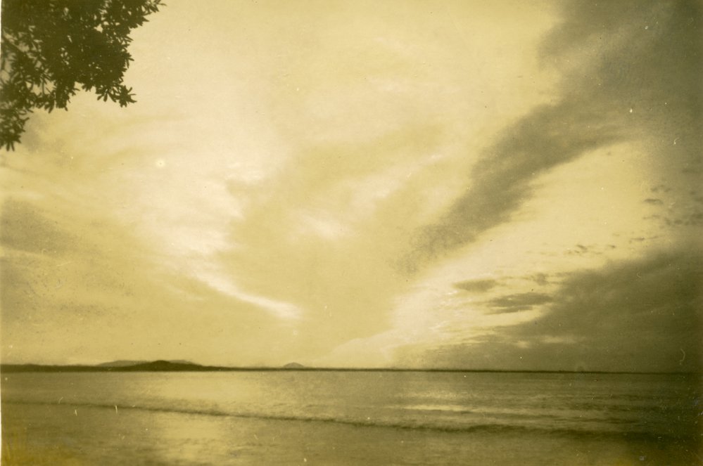 Sunset, Noosa Main Beach, Noosa Heads, July 1949