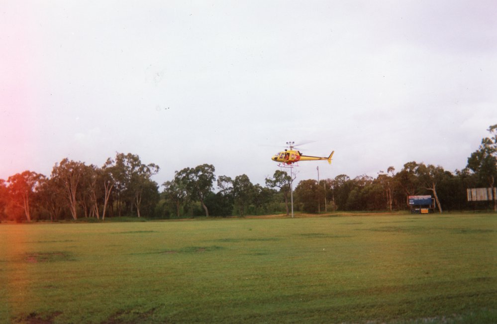 Easter Egg drop, Aussie Rules Football field, 149 Weyba Road, Noosaville, Easter 1999