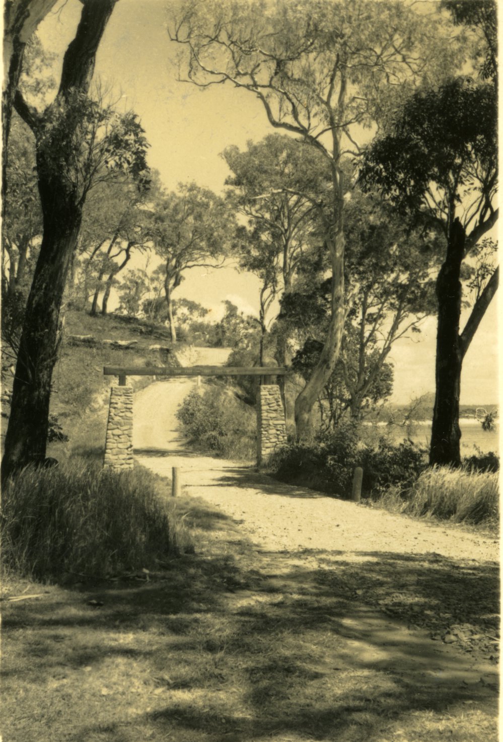 Entrance gate, Noosa National Park, Noosa Heads, 1953