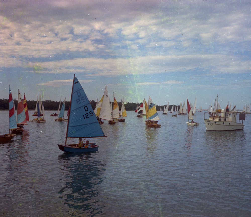 Sailing carnival, Noosa River, Noosaville, 1970