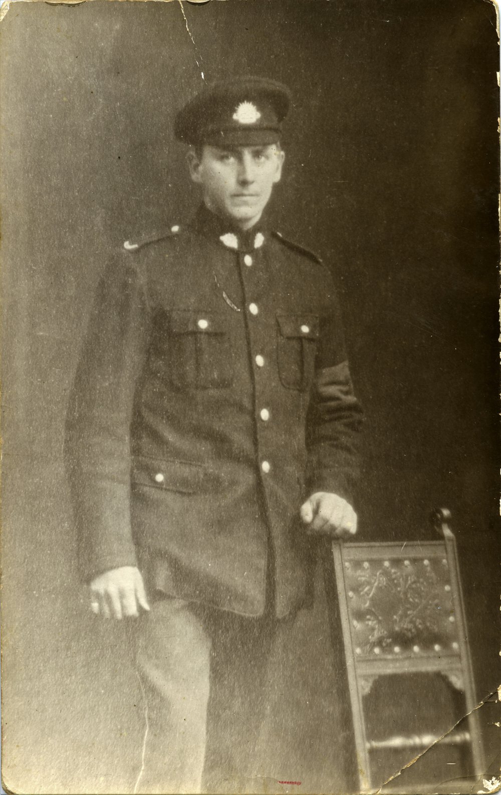 Arthur Ronlund in Prisoner of War uniform, Germany, ca 1917