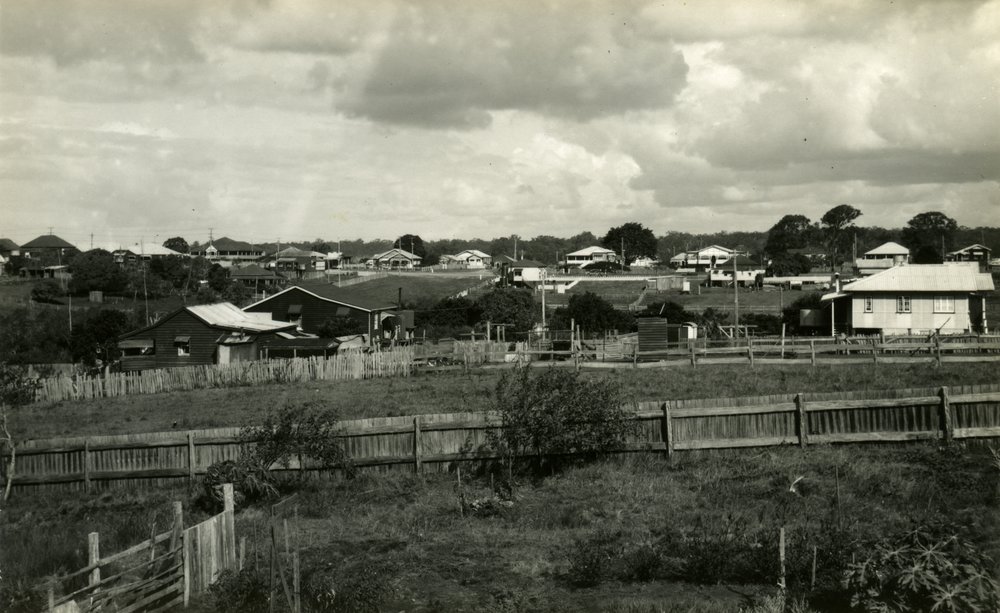 View of Gooloi Street, taken from vicinity of Ward Park, Tewantin, ca 1940s