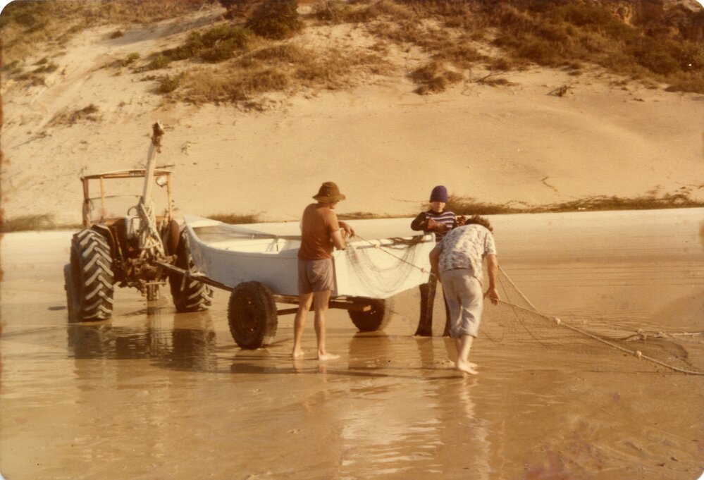 Fishermen, Rainbow Beach, 26 June 1979