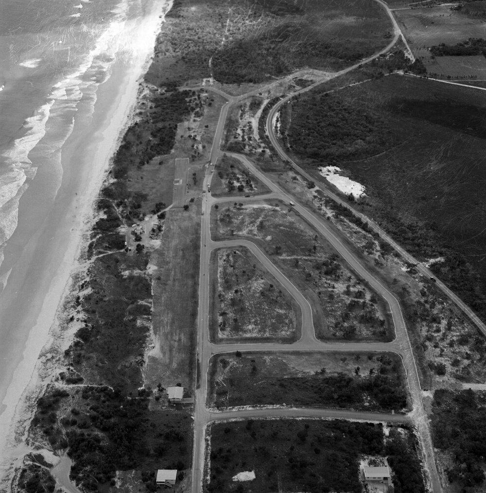 Aerial View, development, Lorikeet Drive and surrounds, Peregian Beach, 27 November 1965