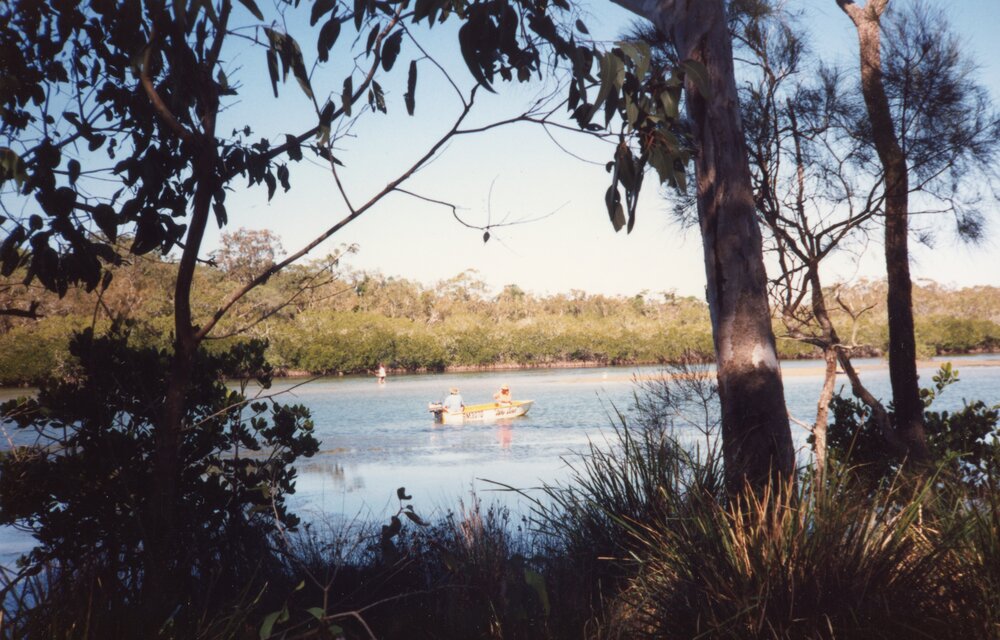 Boating and fishing, Weyba Creek, Noosaville, 1992