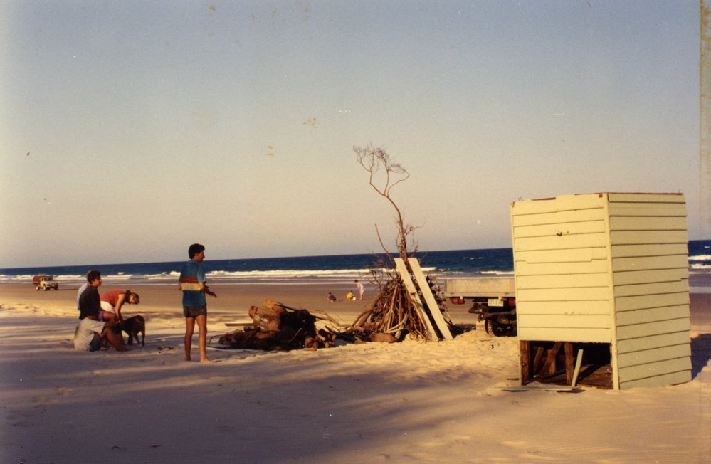 Beach Bonfire, New Year's Eve, Noosa North Shore, 1993-94