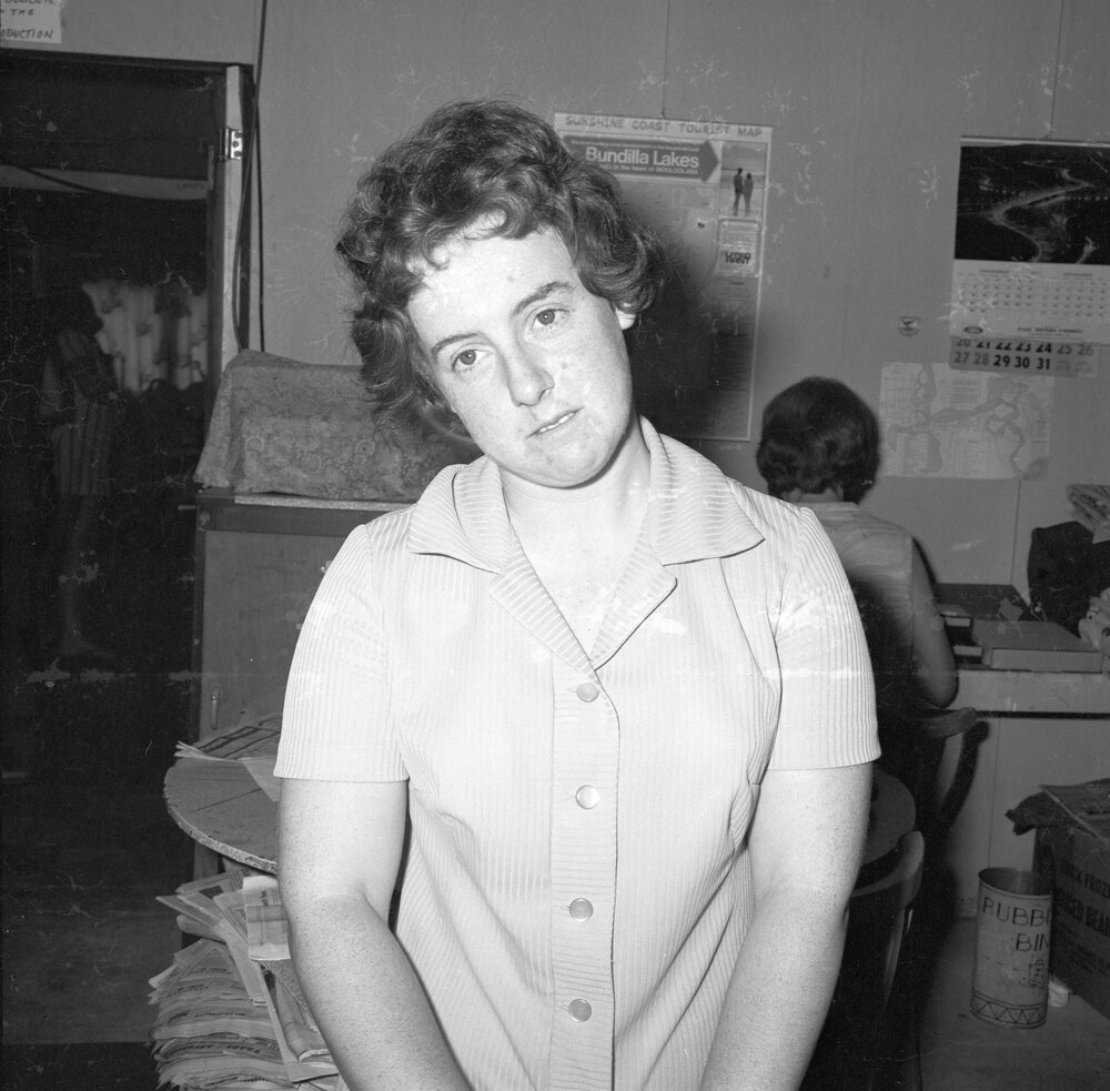 Staff member, Noosa News, 43 Poinciana Ave, Tewantin, November 1971