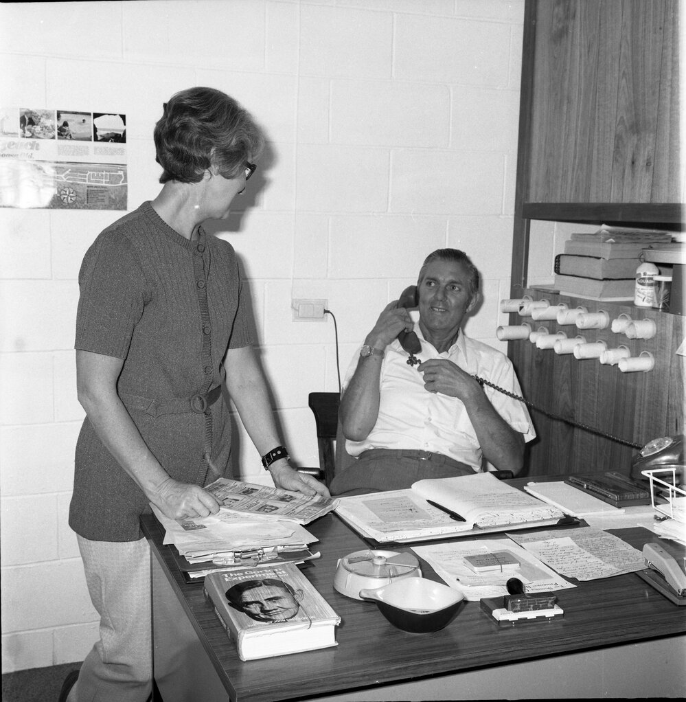 Office staff, October 1971