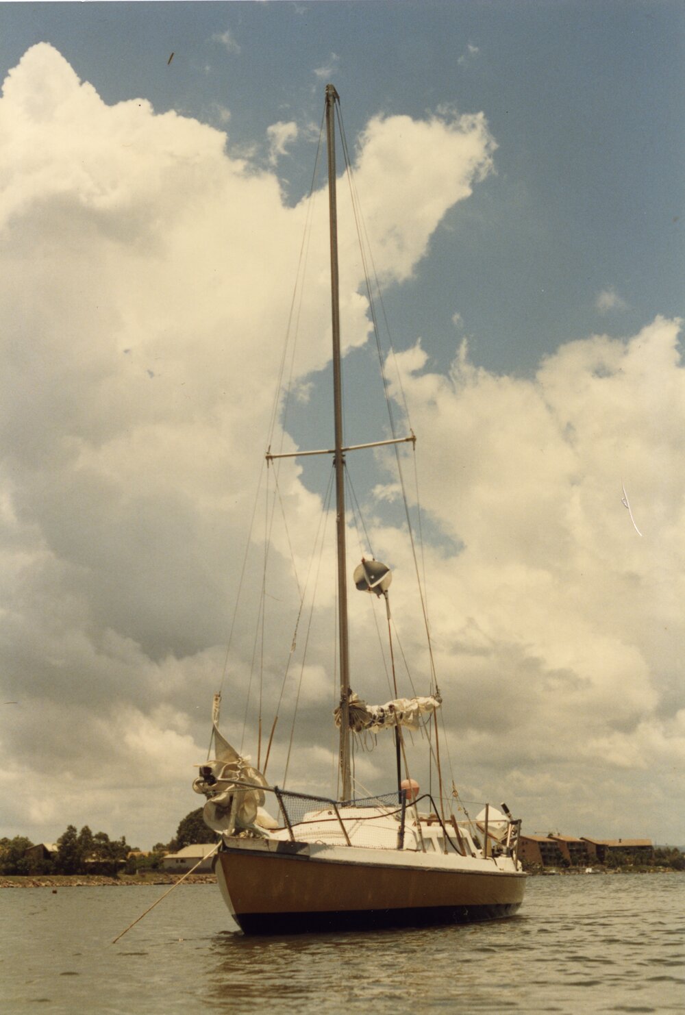 'Penguin' anchored, Noosa Woods, Noosa Heads, 9 December, 1987