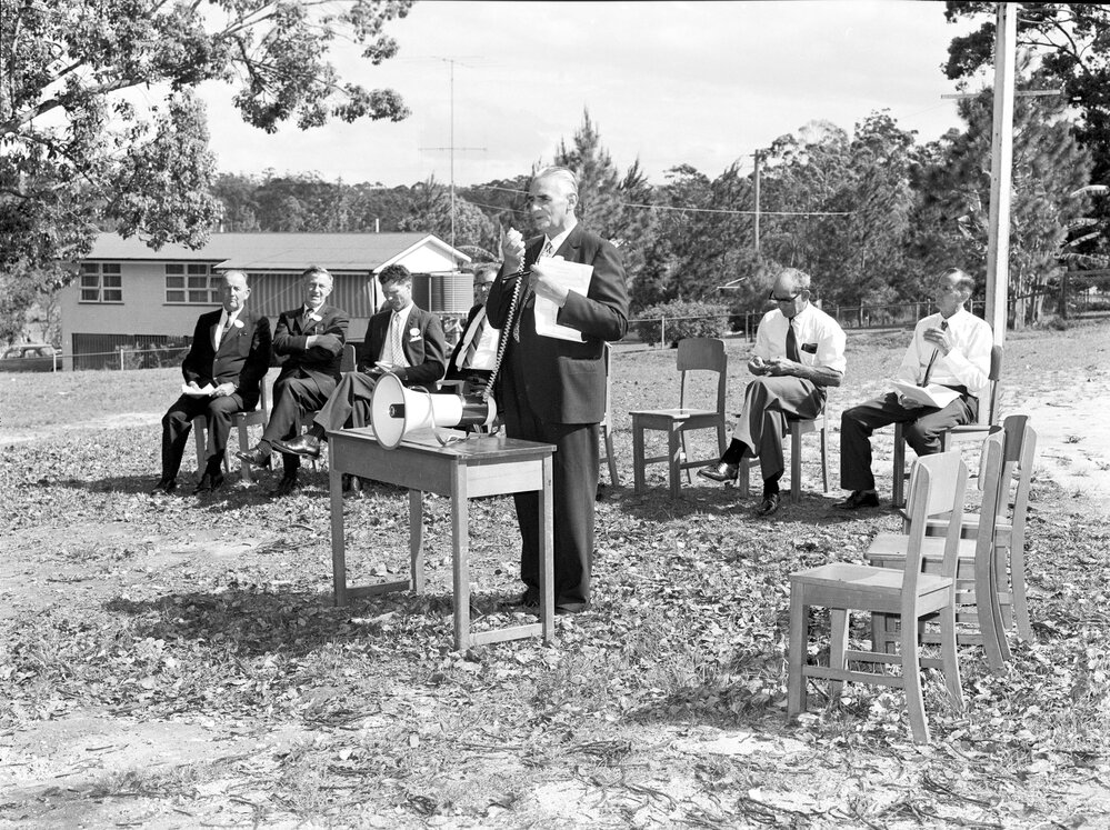 David Low MLA (Member for Cooroora), Pomona State School 75th Jubilee Anniversary celebrations, Pomona, 28 October 1972