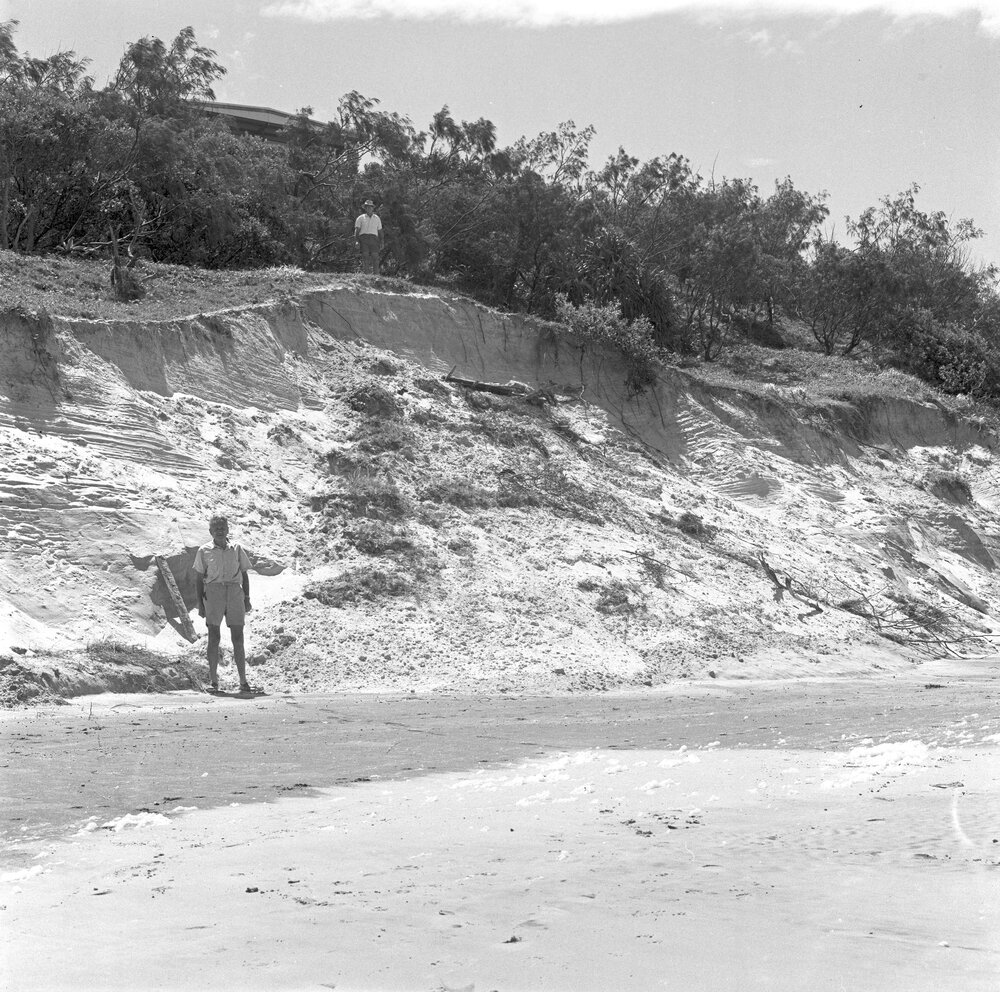 Beach erosion following Cyclone Daisy, Sunshine Beach, February 1972