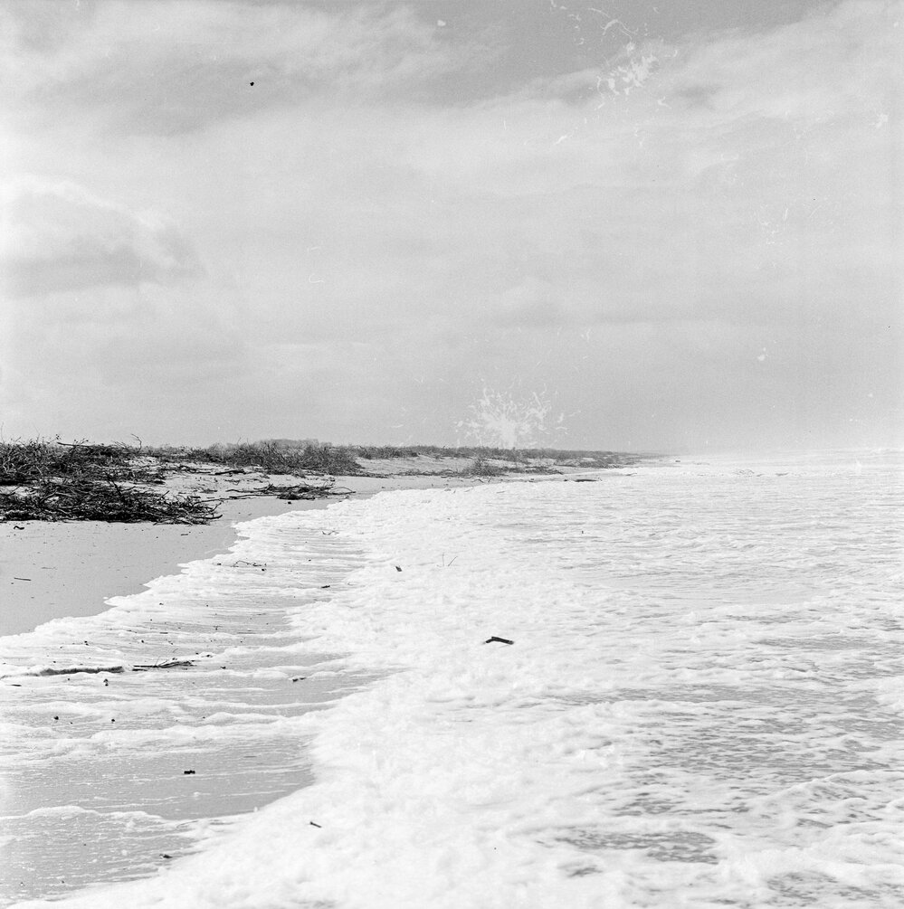 Coastal rutile sand erosion, Noosa Main Beach, Noosa Heads, 16 February 1972