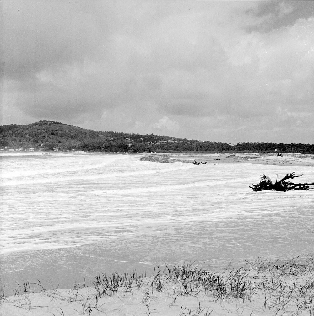Coastal rutile sand erosion, Noosa Main Beach, Noosa Heads, 16 February 1972