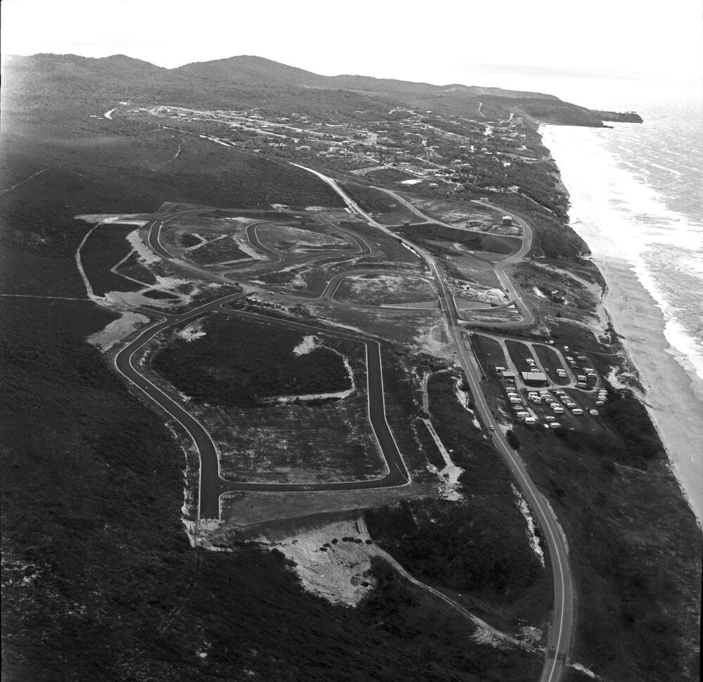 Aerial view north, Sunrise Estate, Sunrise Beach, 3 August 1972