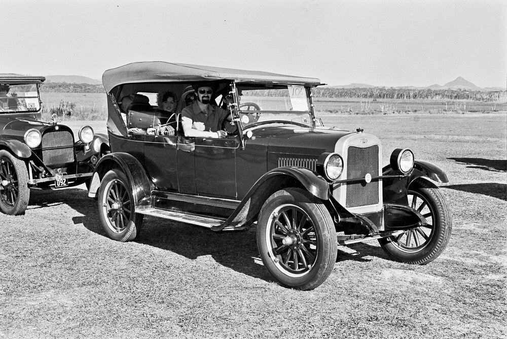 Vintage cars and period costumes, Motorkana '72, Peregian Beach Show Grounds, Peregian Beach, September 1972