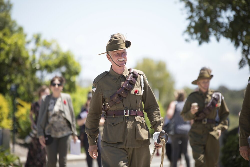 Returned soldier, Remembrance Day, Tewantin, 11 November 2018