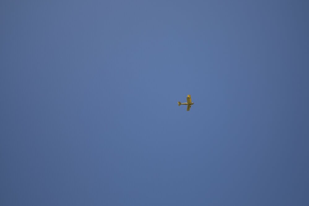 Tiger Moth Flypast, Remembrance Day, Looking Forward to Peace Event, Tewantin-Noosa RSL Memorial Park, Tewantin, 11 November 2018