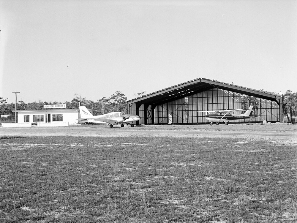 Henebery Aviation hangar, Caloundra, December 1972