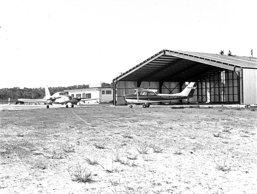 Henebery Aviation hangar, Caloundra, December 1972