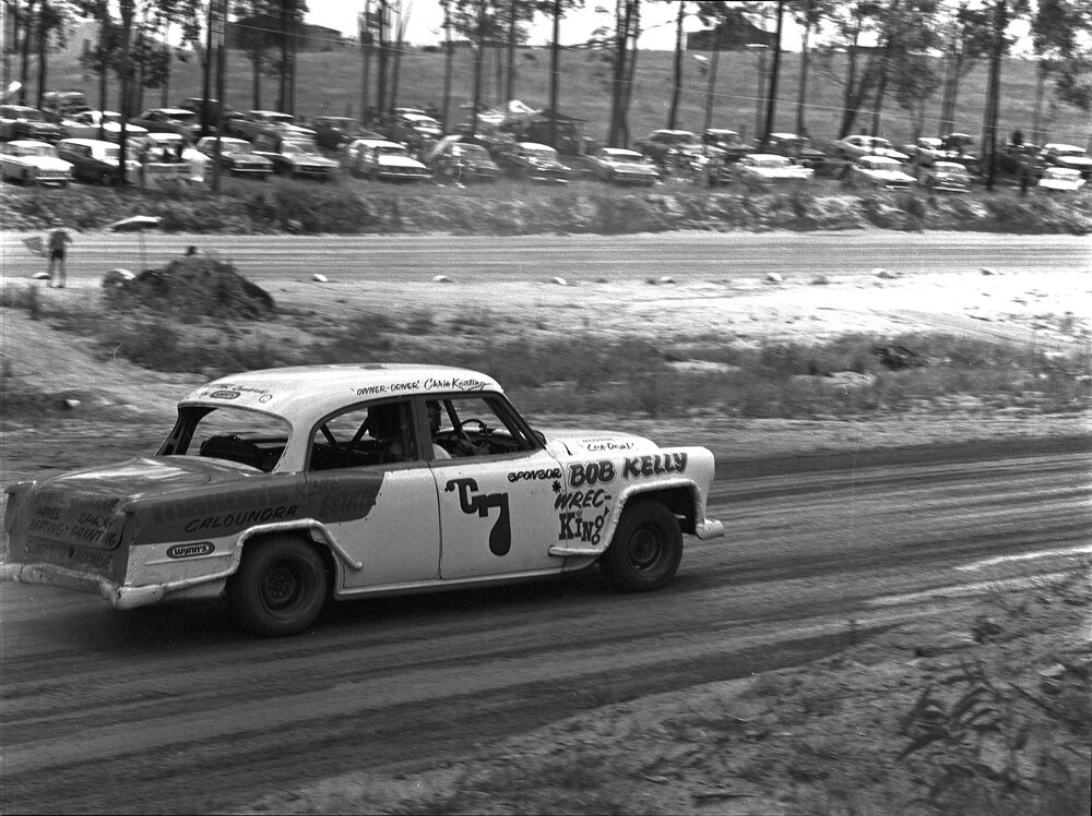 Car racing, speedway meeting, Caboolture, 28 January 1973