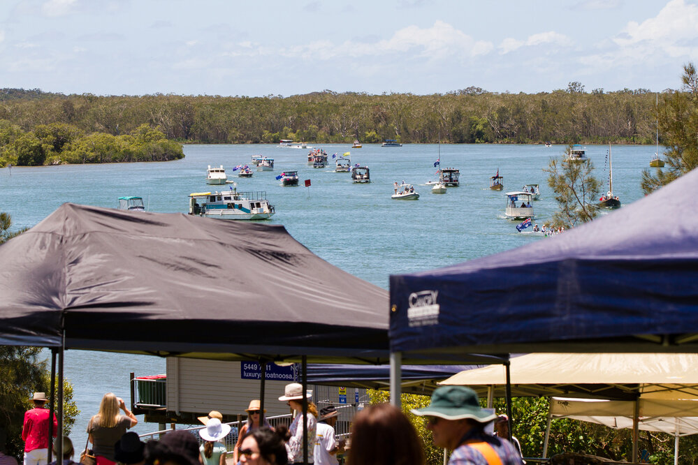 Tewantin State School students, Remembrance Day, Looking Forward to Peace Event, Tewantin-Noosa RSL Memorial Park, Tewantin, 11 November 2018