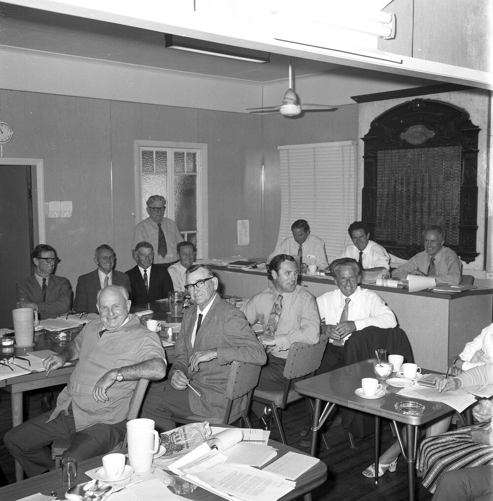 Noosa Shire Council meeting, Noosa Shire Chambers, Pomona, October 1972