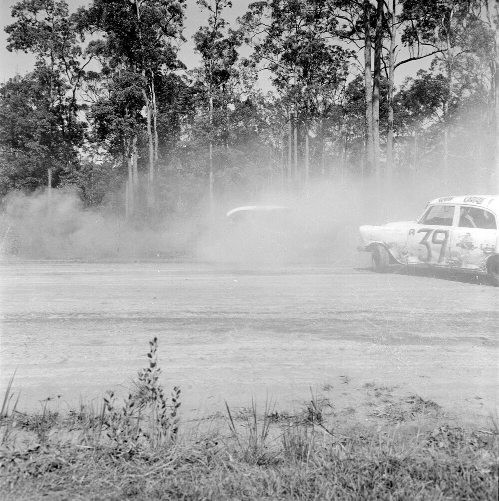 Car racing, Sunshine Coast Speedway, Wappa Falls Road, Yandina, 31 December 1972