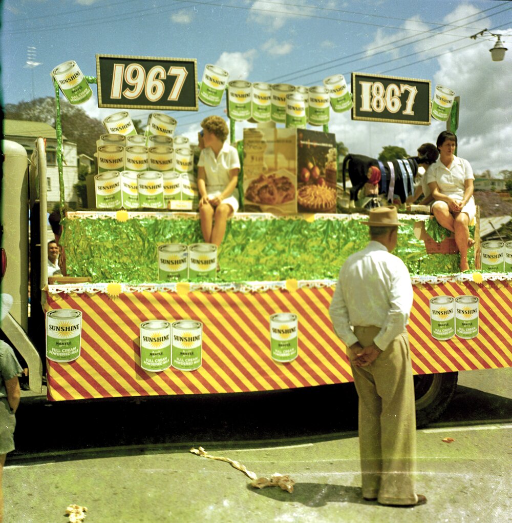 Sunshine Powdered Milk float, Gympie Centenary Procession, Gympie, 14 October 1967