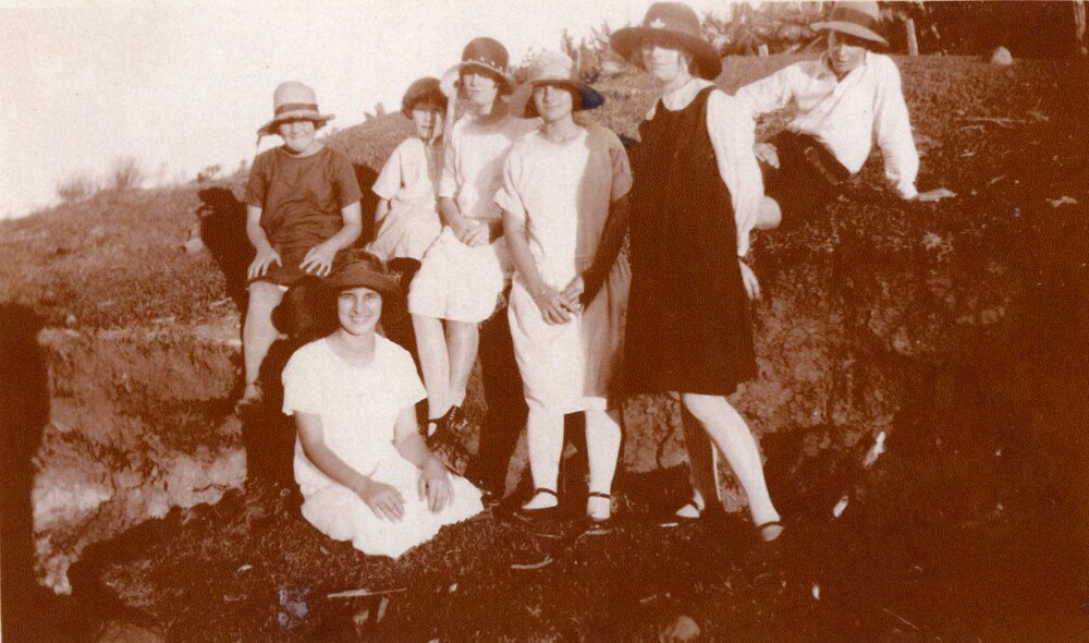 Girls, James Bazzo's farm, Black Mountain, ca 1920s