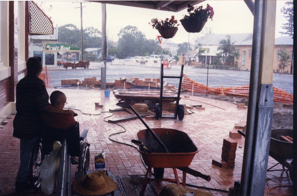 Rain delay, paving, 24 Maple Street, Cooroy, 1996