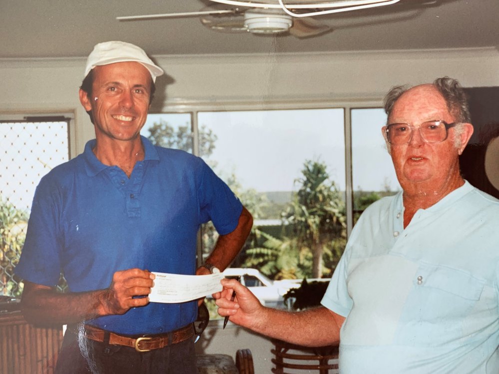 Ron Scholes and Peter D'Arcey, Noosa Yacht and Rowing Club, 142 Gympie Terrace, Noosaville, 1990s