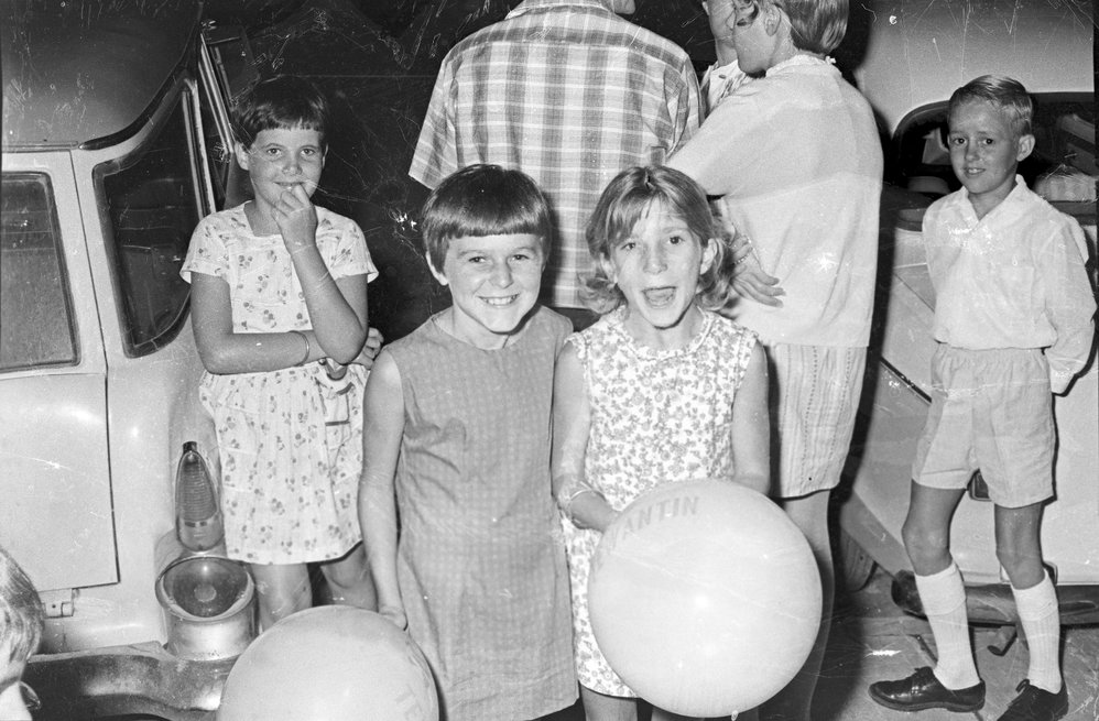 Attendees, Christmas Eve Mardi Gras, Poinciana Avenue, Tewantin, 24 December 1969