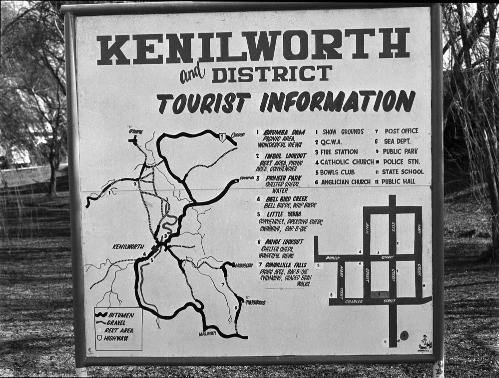 Kenilworth and District Tourist Information map, Kenilworth, ca June 1973