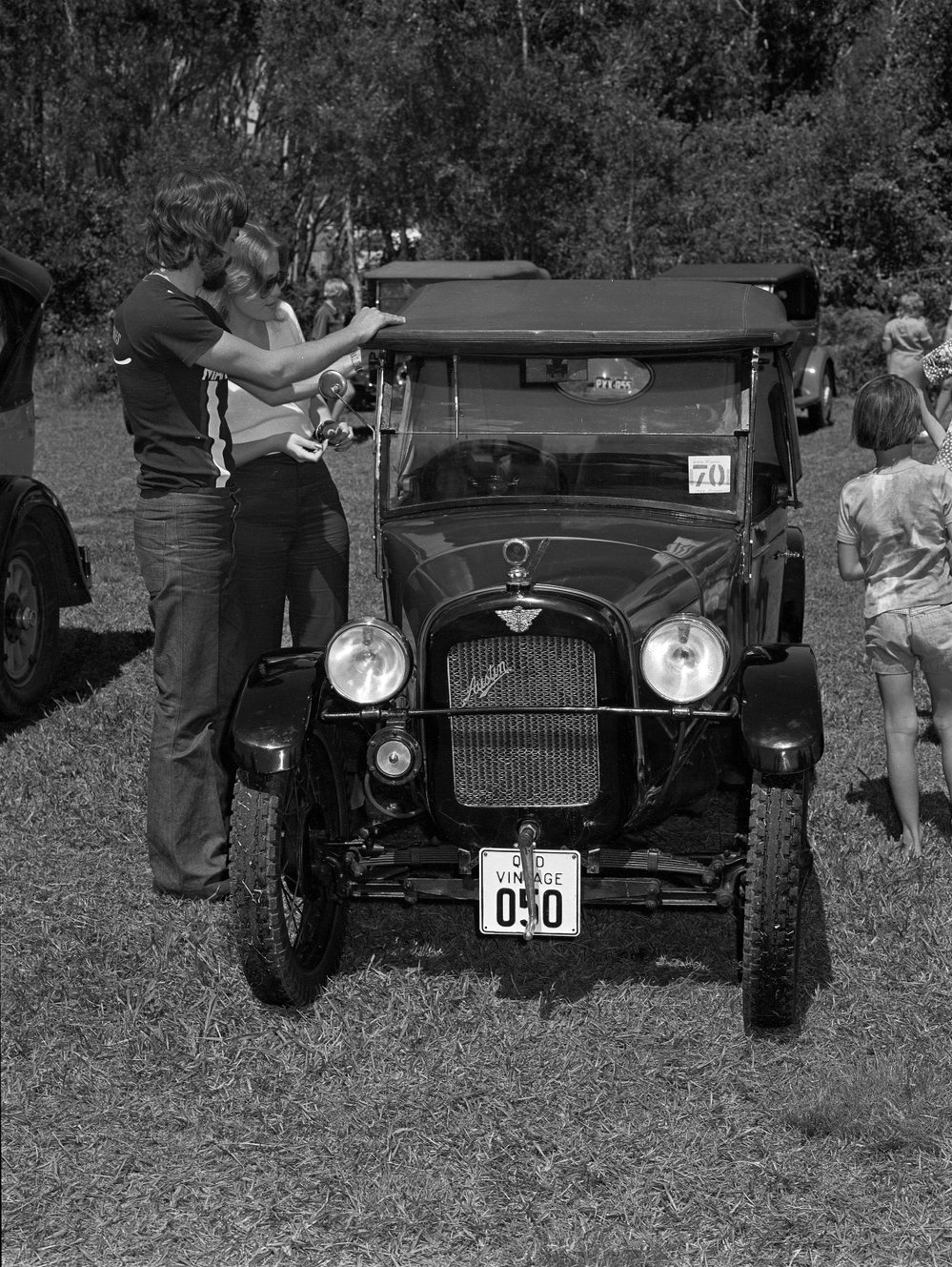 Vintage car, Motorkana '73, Peregian Beach Showgrounds, Peregian Beach, 16 September 1973