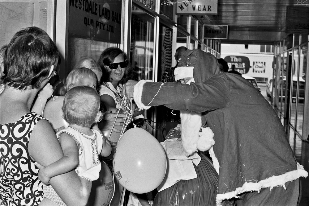Santa, Mayfair Arcade, Tewantin, December 1973