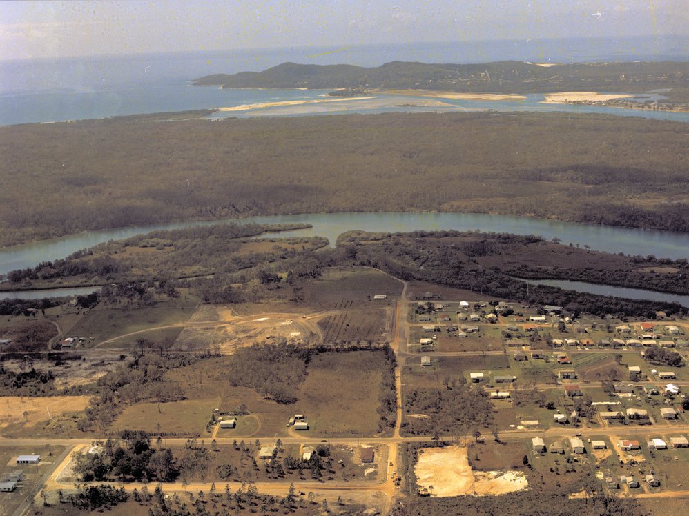 Aerial view, Riveredge Estate, Tewantin, October 1974
