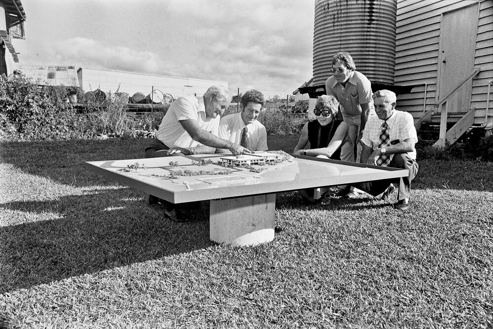 Scale model of new Noosa Shire Council chambers, June 1977