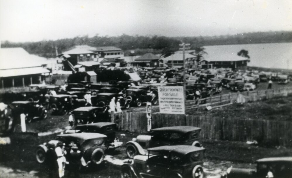 Festive gathering, Noosa River, 19 October 1929
