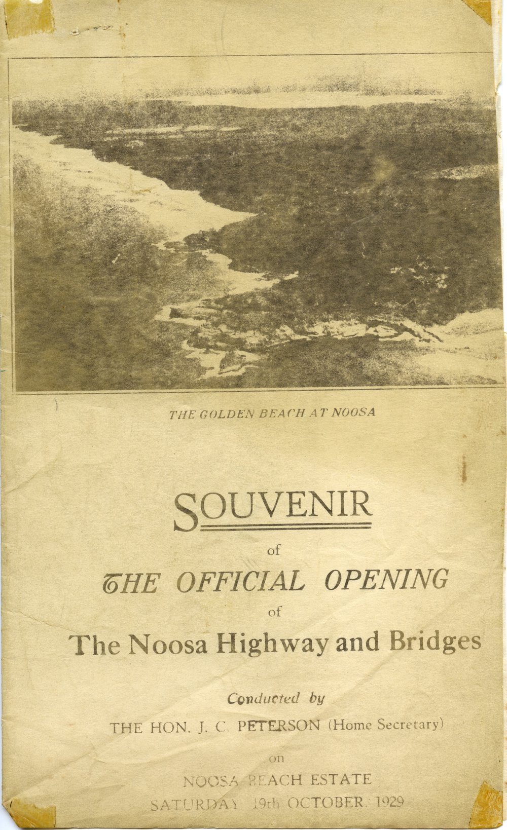 Souvenir Brochure: The Official Opening of The Noosa Highway and Bridges