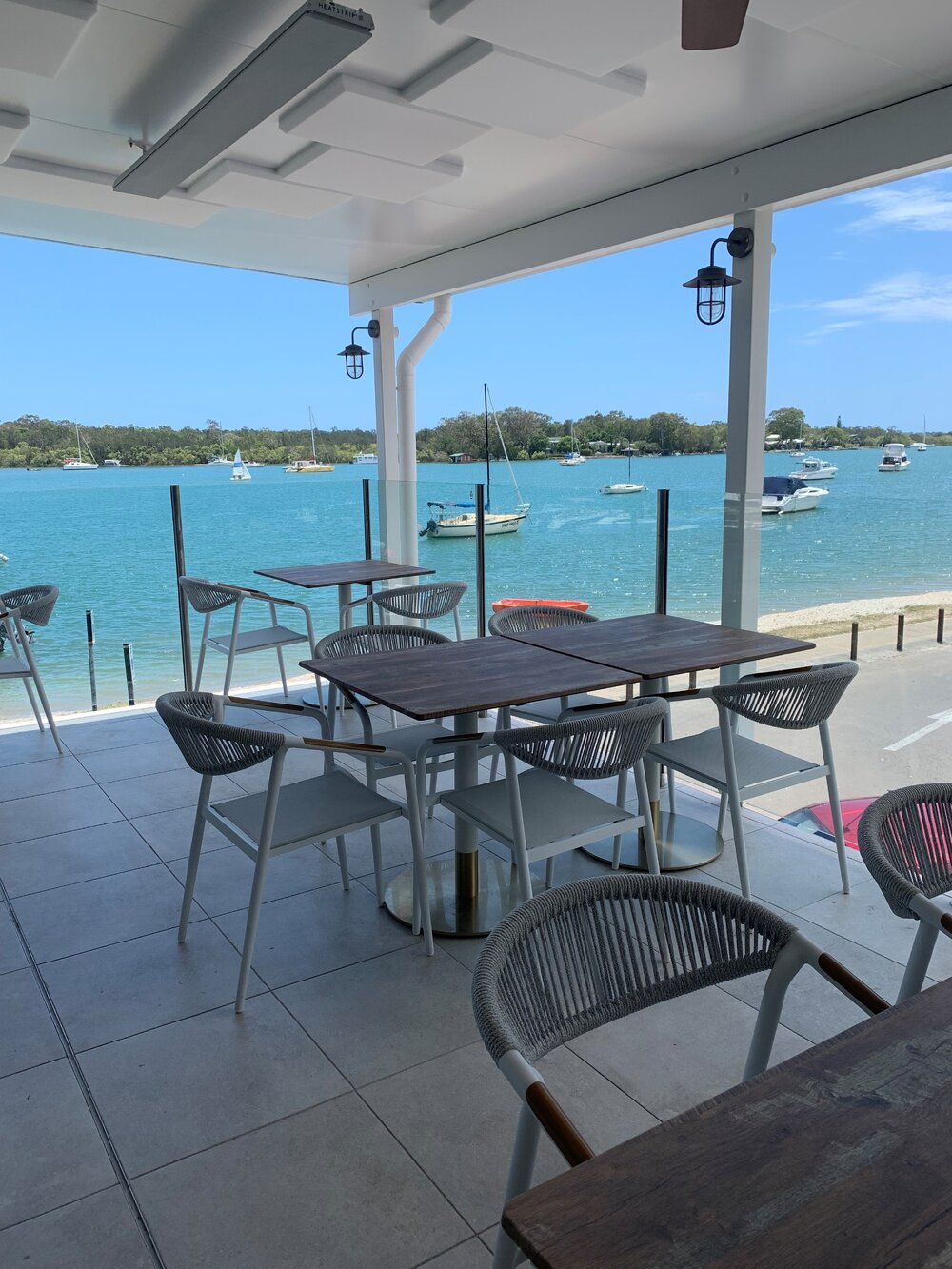 Completed deck renovations, Noosa Yacht and Rowing Club, 142 Gympie Terrace, Noosaville, June 2023