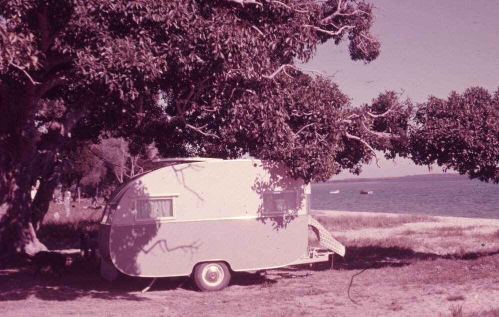 Riverside caravaning, Noosa River, Noosaville, ca 1960s