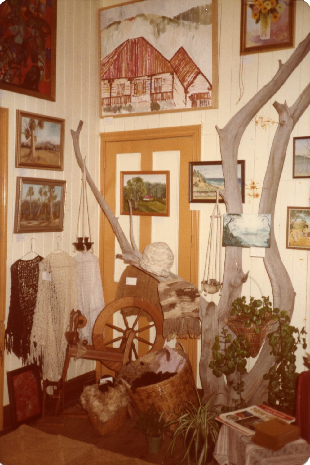 Interior and artwork, Kin Kin Depot, 63 Main Street, Kin Kin, 1980s